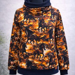 Bluza JAGA z kominem KONIE